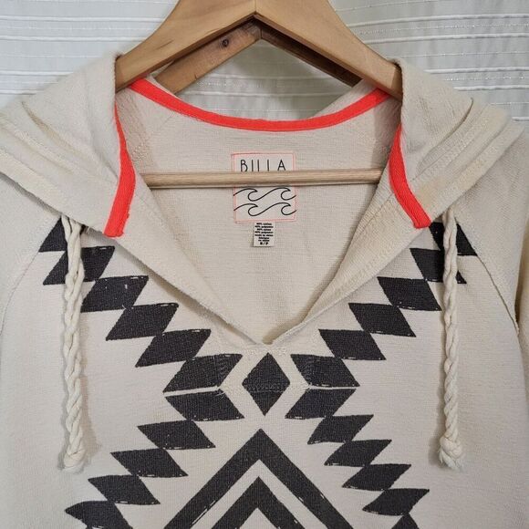 Women’s Hoodie Lightweight Long Sleeve Pullover Off White Size Small - Picture 9 of 10